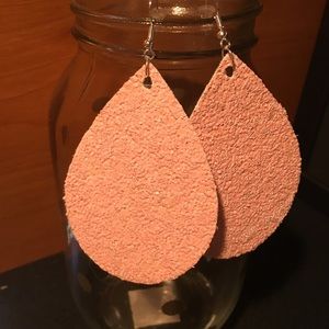 Faux leather earrings